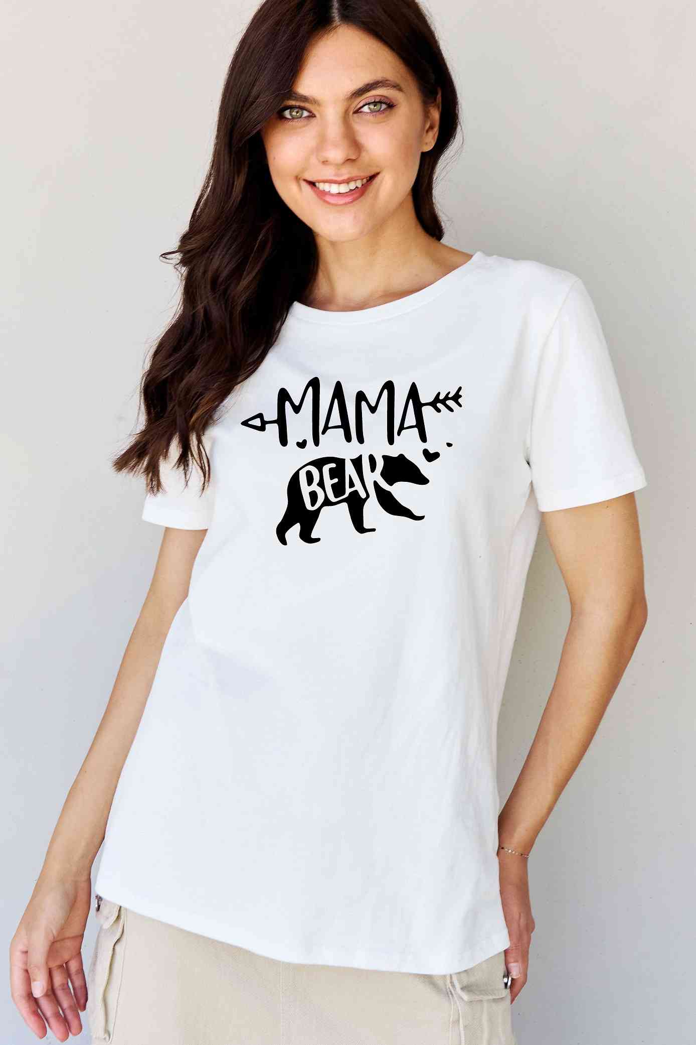 swvws Simply Love Full Size MAMA BEAR Graphic Cotton T-Shirt