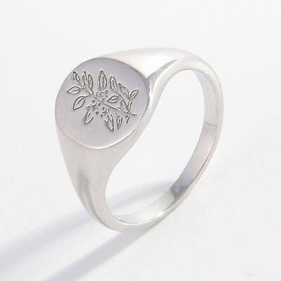 swvws 925 Sterling Silver Signet Ring