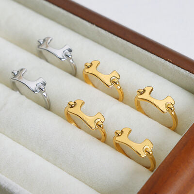 swvws 18K Gold-Plated Irregular Open Ring