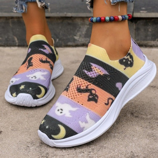 swvws - Purple Casual Sportswear Daily Patchwork Printing Round Comfortable Out Door Shoes