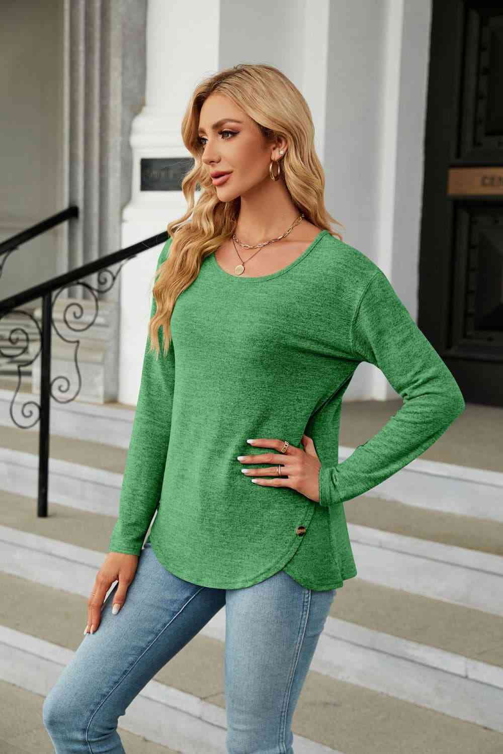 swvws Round Neck Long Sleeve T-Shirt