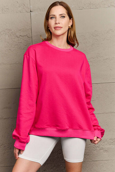 swvws Simply Love Full Size ENJOY THE LITTLE THINGS Round Neck Sweatshirt