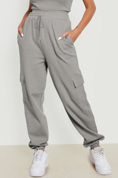 swvws Drawstring Joggers with Pockets