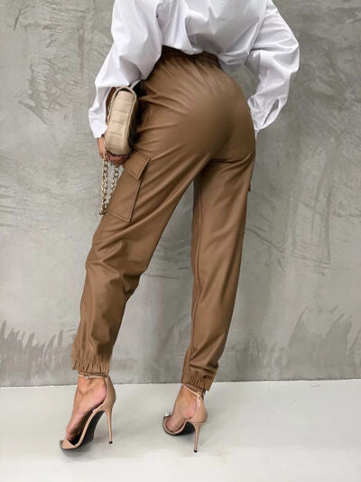 swvws Tied High Waist Pants with Pockets