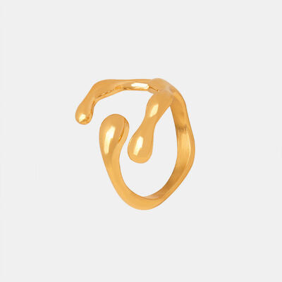 swvws 18K Gold-Plated Irregular Open Ring