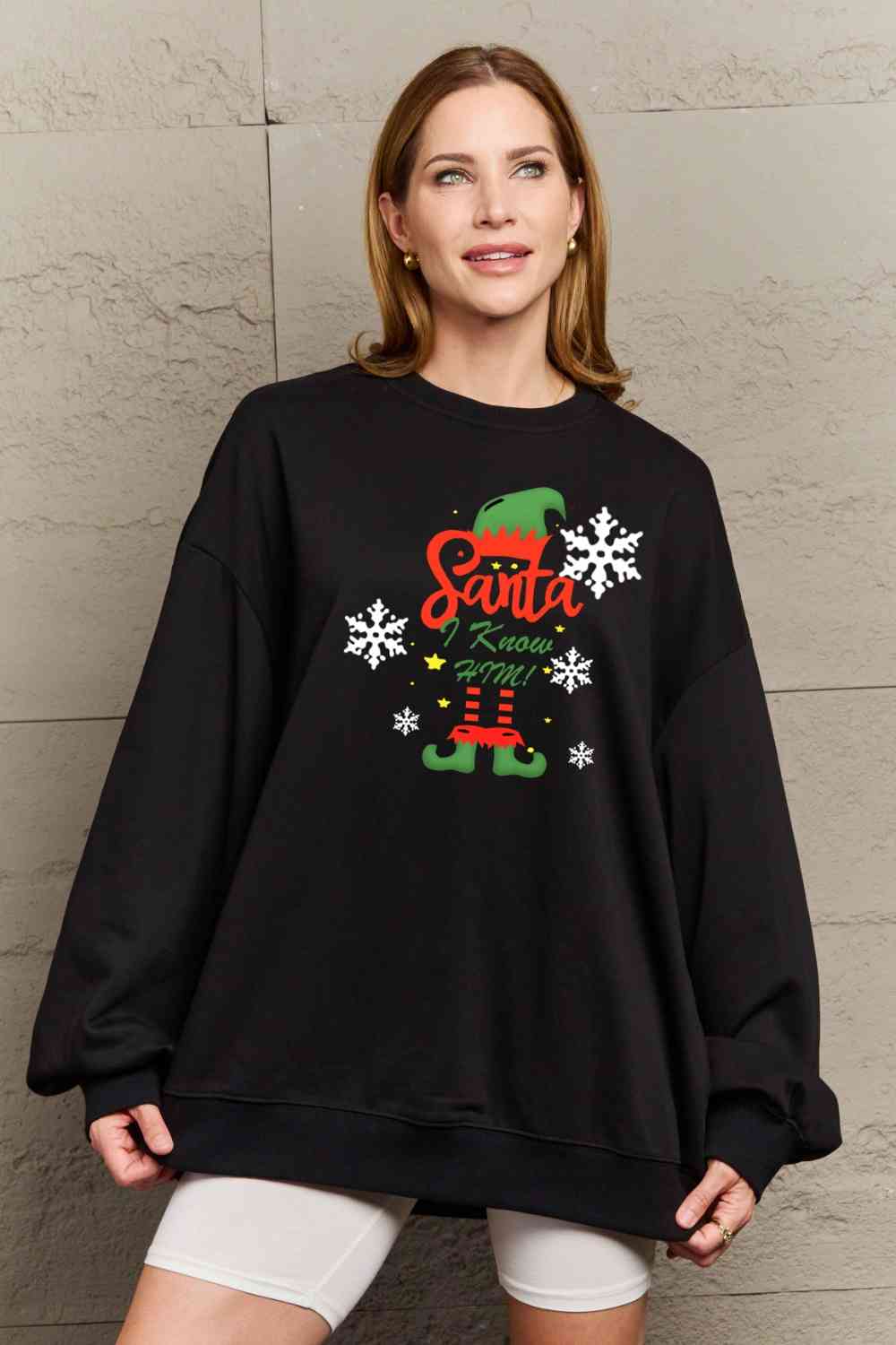 swvws Simply Love Full Size Graphic Round Neck Sweatshirt