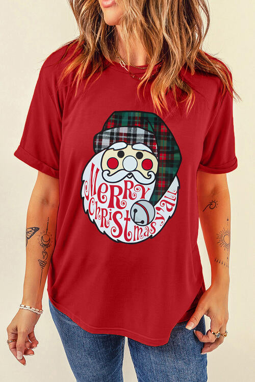 swvws Santa Graphic Short Sleeve T-Shirt