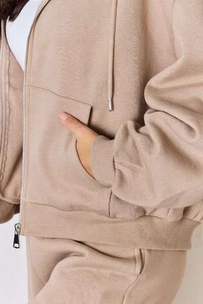 swvws RISEN Oversized Zip Up Drawstring Hoodie