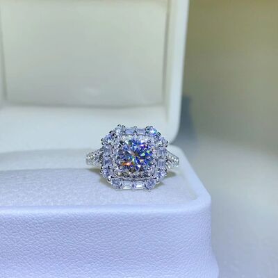 swvws 2 Carat Moissanite 925 Sterling Silver Ring