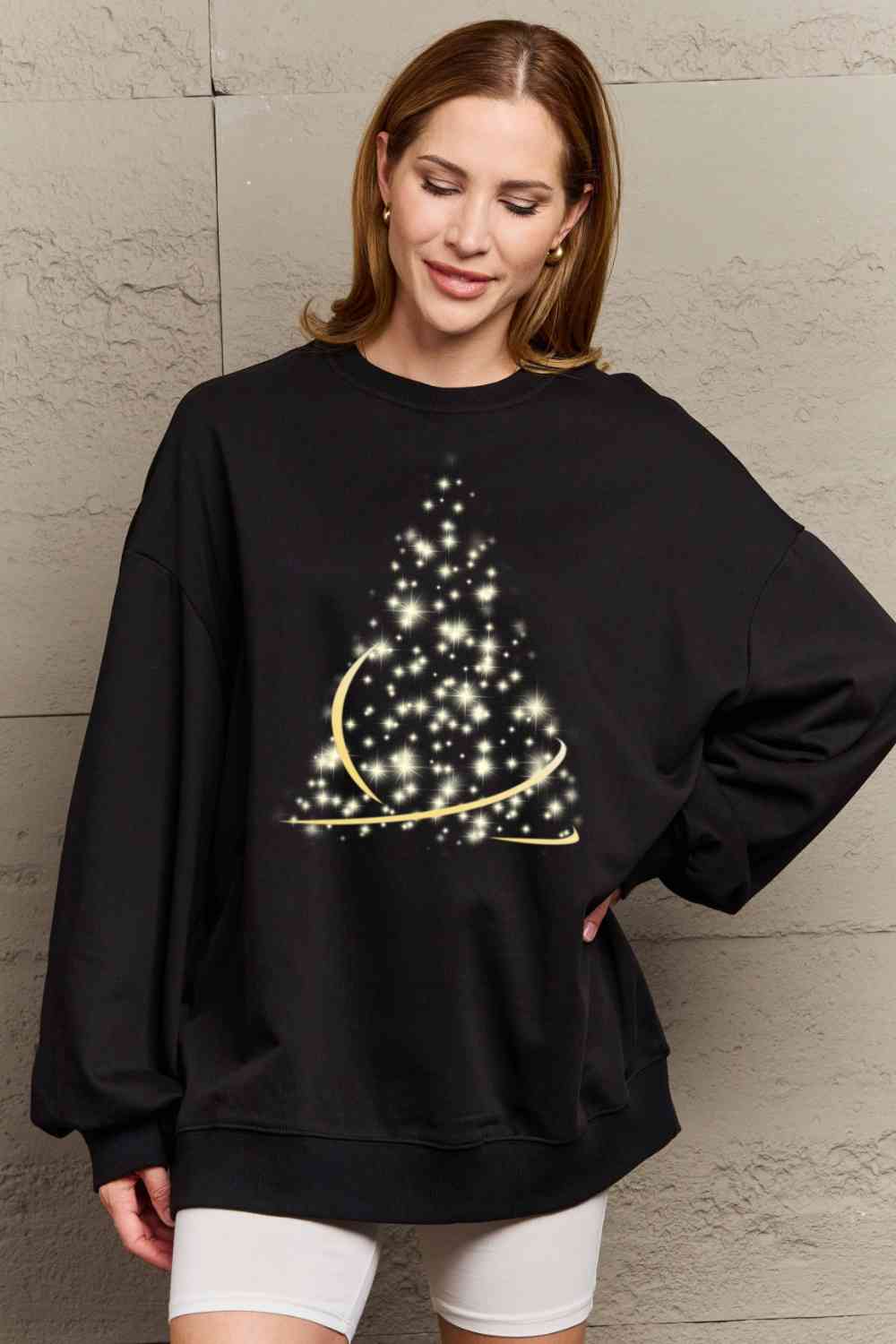 swvws Simply Love Full Size Graphic Round Neck Sweatshirt