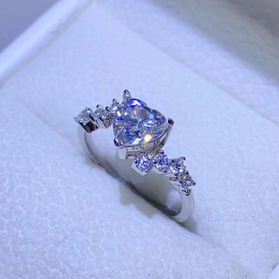 swvws 1 Carat Moissanite 925 Sterling Silver Ring