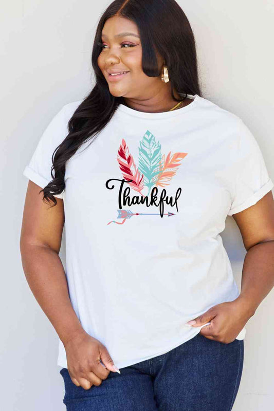 swvws Simply Love Full Size THANKFUL Graphic T-Shirt