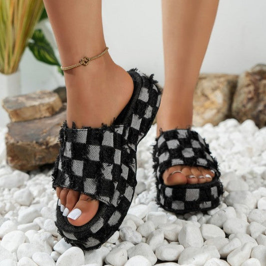 swvws - Black Casual Patchwork Round Comfortable Shoes