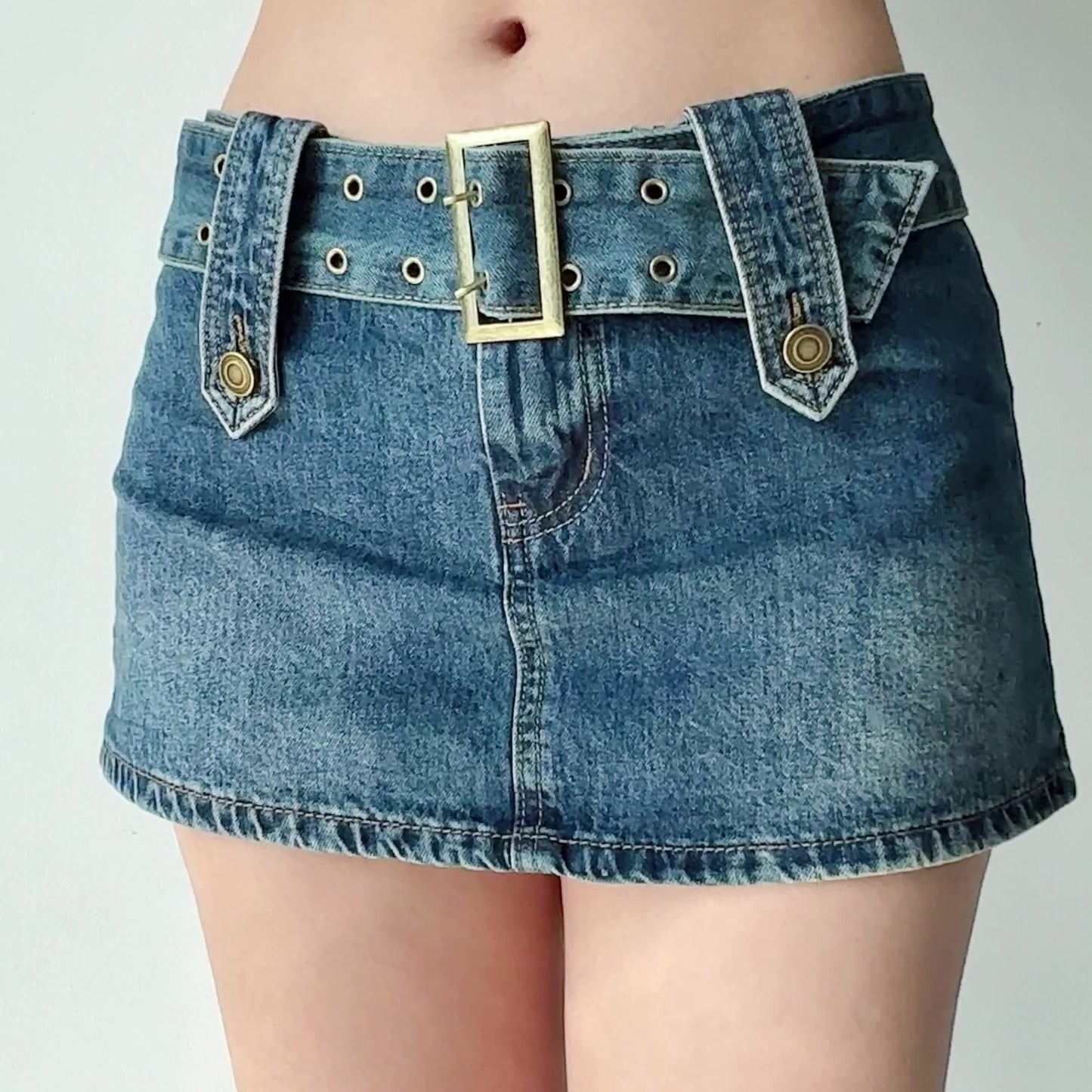 swvws - Hot Girl Denim Mini Skirt