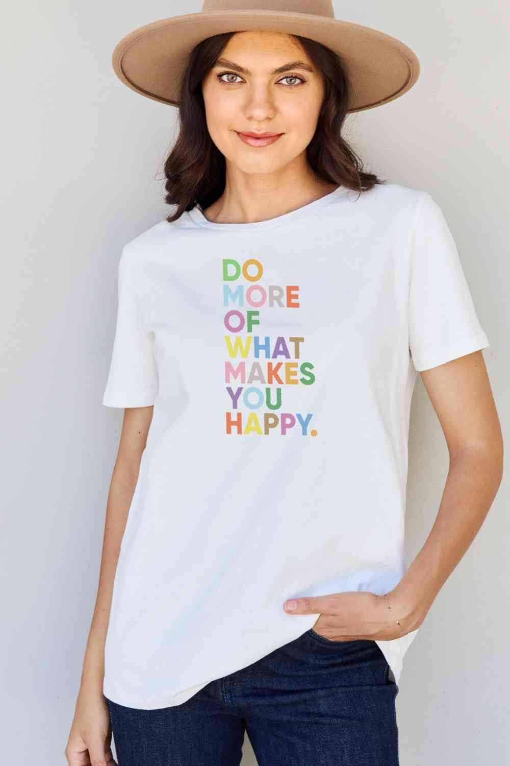 swvws Simply Love Full Size Slogan Graphic T-Shirt