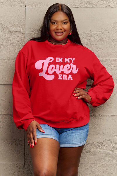 swvws Simply Love Full Size IN MY LOVER ERA Round Neck Sweatshirt