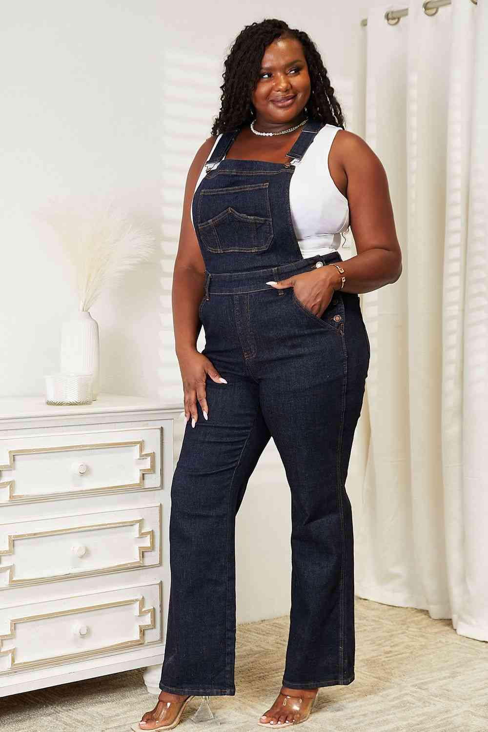 swvws Judy Blue Full Size High Waist Classic Denim Overalls