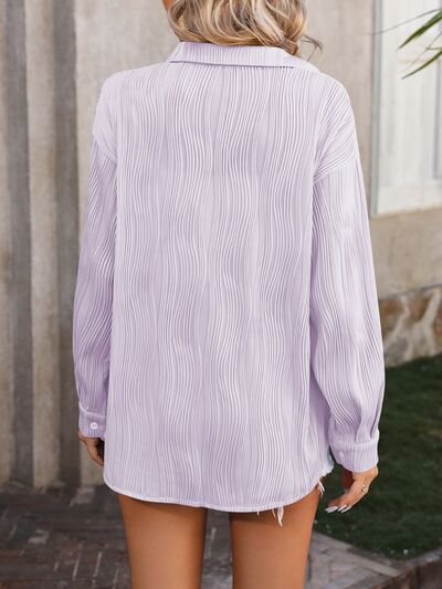 swvws Button Up Dropped Shoulder Shirt