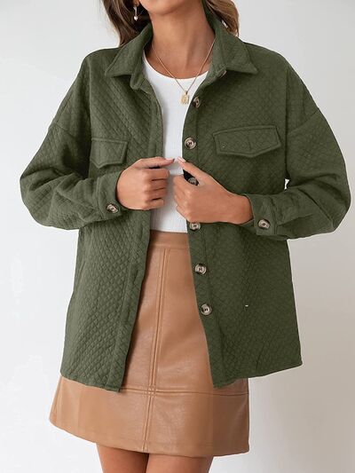 swvws Button Up Dropped Shoulder Jacket