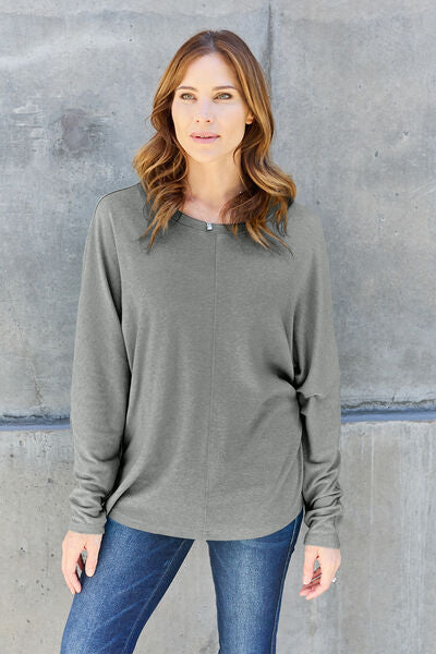 swvws Double Take Full Size Round Neck Long Sleeve T-Shirt