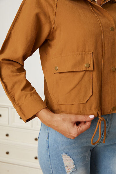 swvws Zip Up Snap Pocketed Jacket