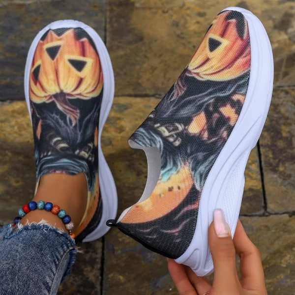 swvws - Yellow Casual Sportswear Daily Patchwork Printing Round Comfortable Shoes