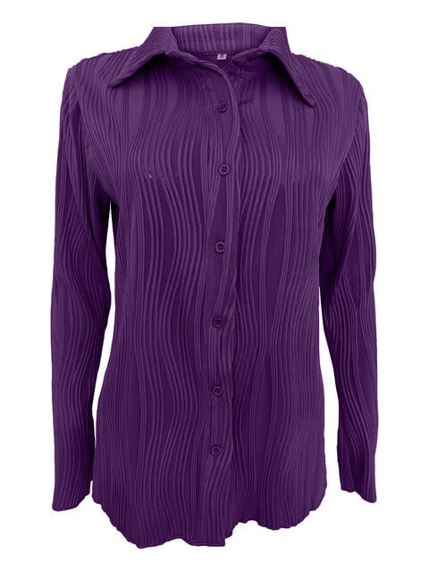 swvws Collared Neck Long Sleeve Shirt