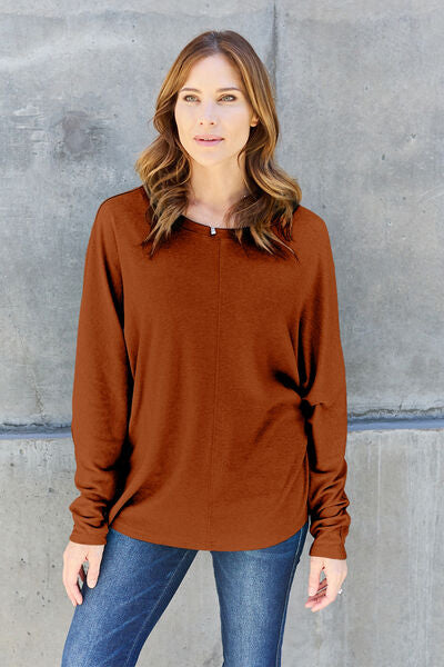 swvws Double Take Full Size Round Neck Long Sleeve T-Shirt