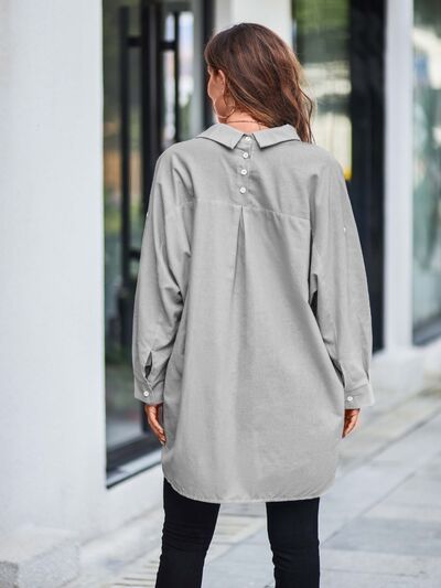 swvws Full Size Button Up Long Sleeve Shirt