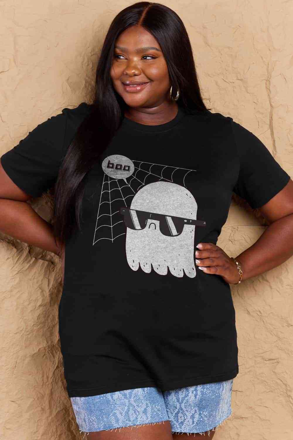 swvws Simply Love Full Size BOO Graphic Cotton T-Shirt