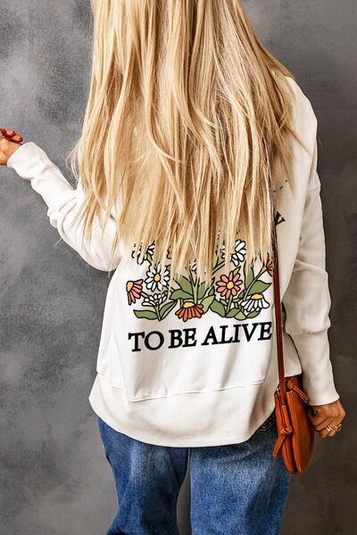 swvws BEAUTIFUL DAY TO BE ALIVE Half Snap Hoodie