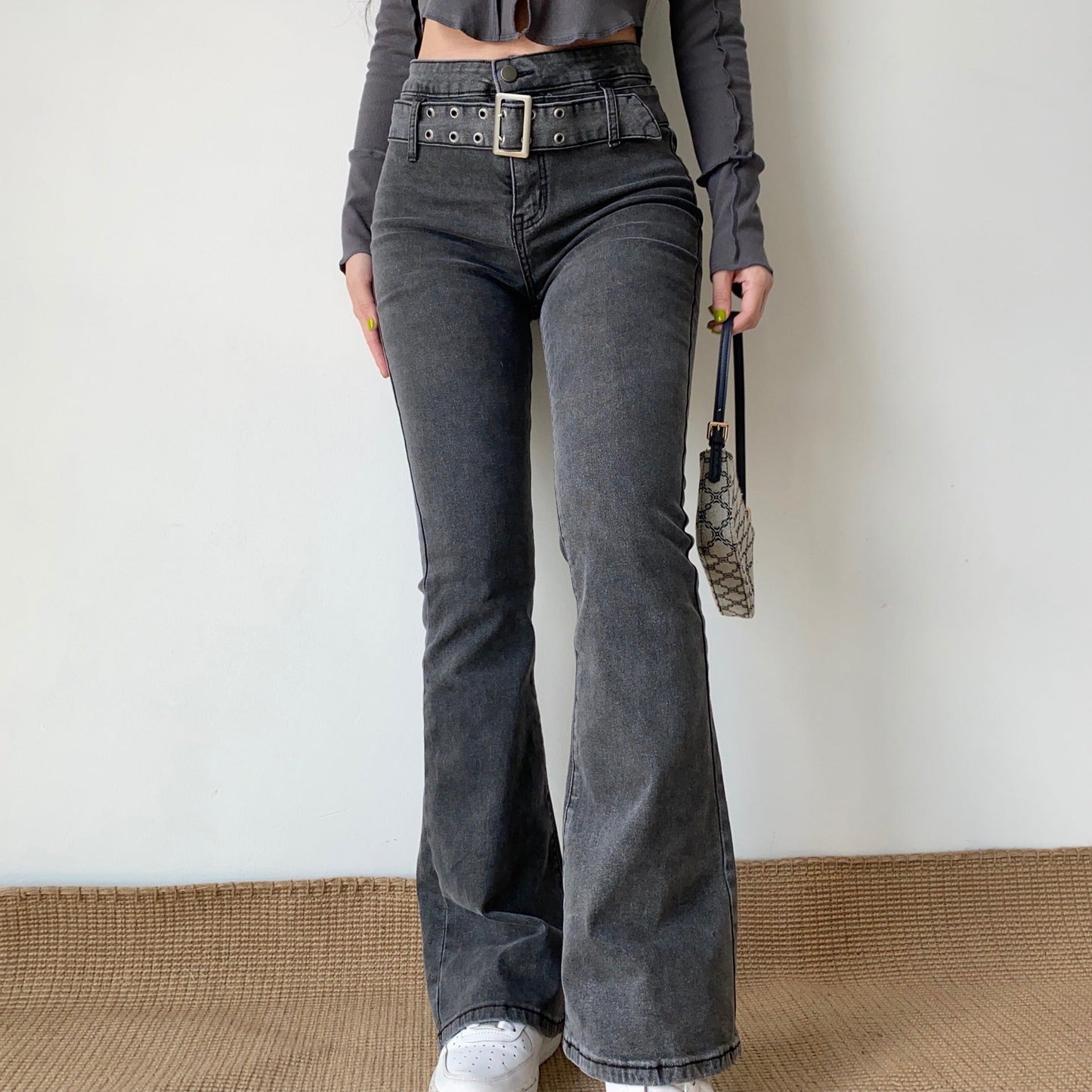 swvws - Hot Girl Denim Flare Jeans