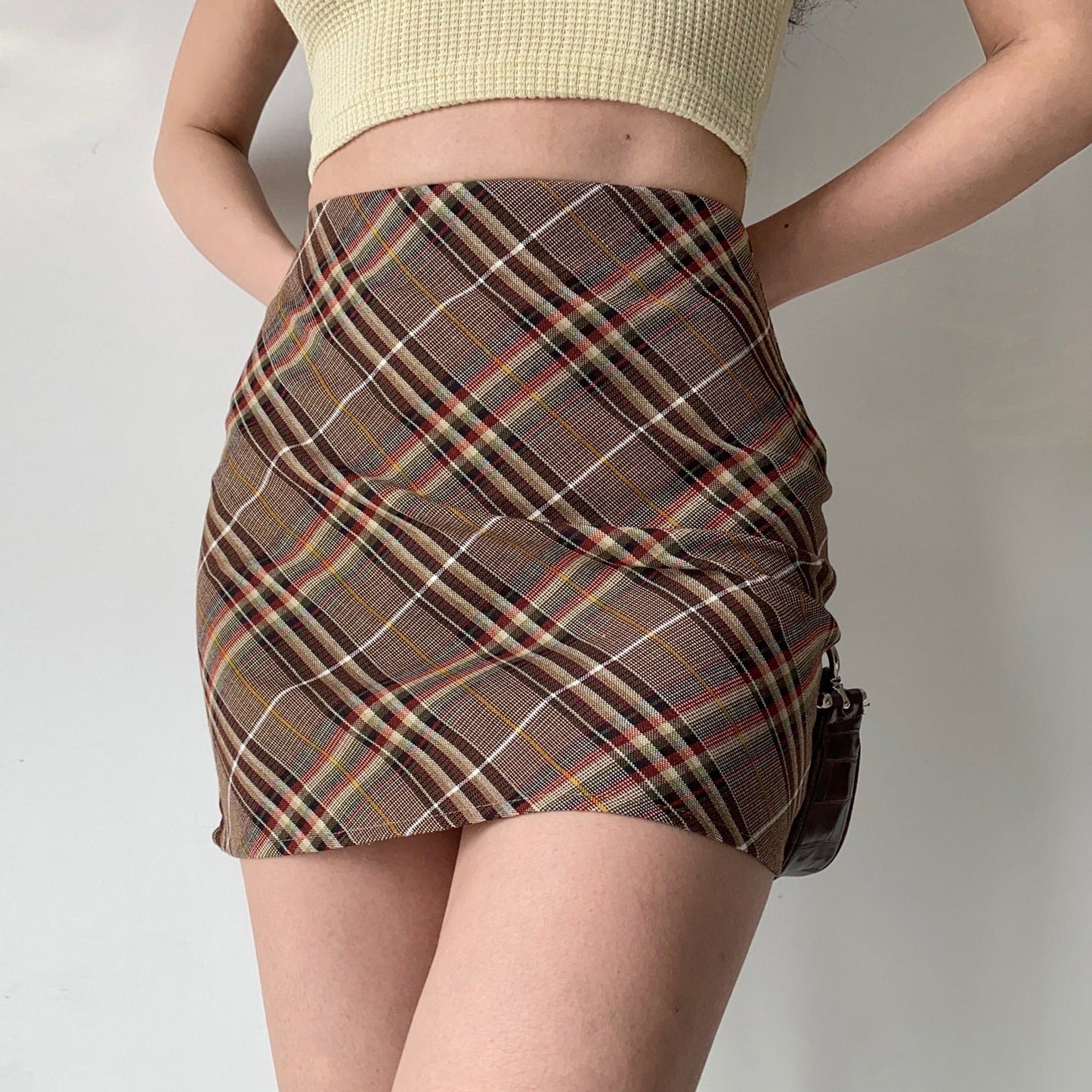 swvws - Coffee Break Plaid Skirt