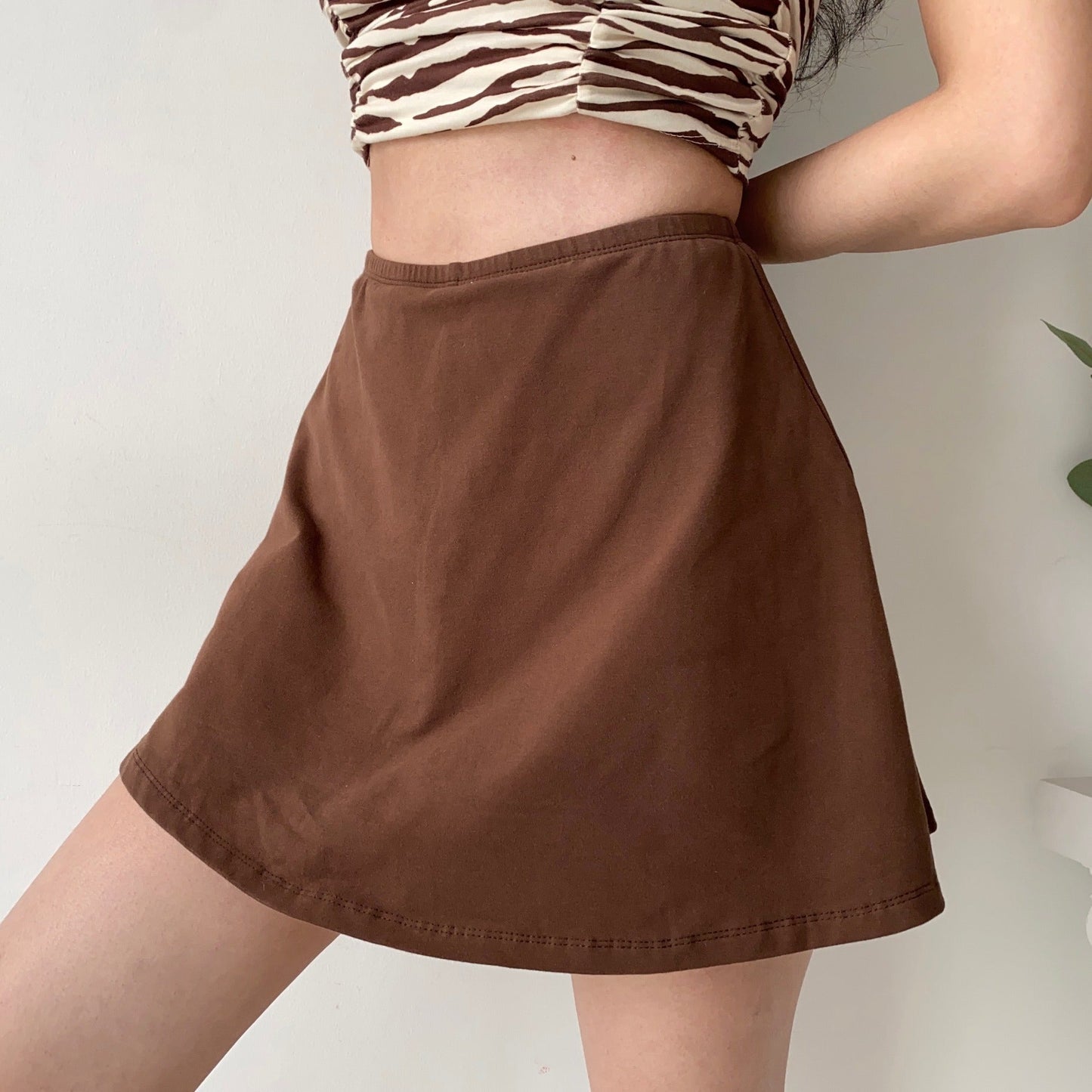 swvws - Timeless Retro Brown Skirt ~ HANDMADE