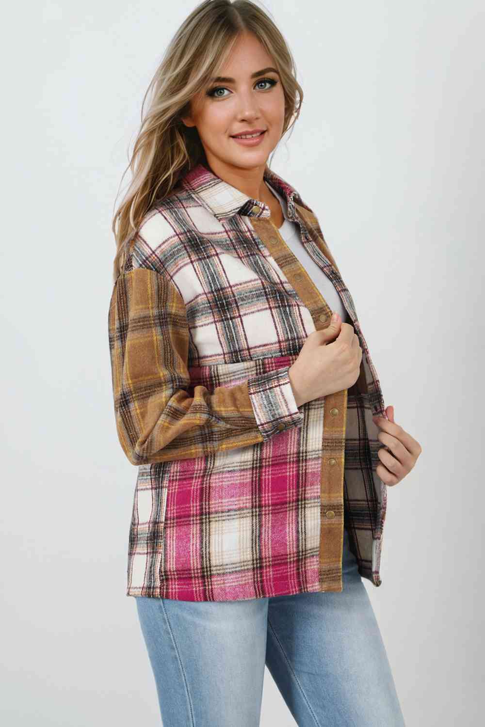 swvws Plaid Shirt Jacket