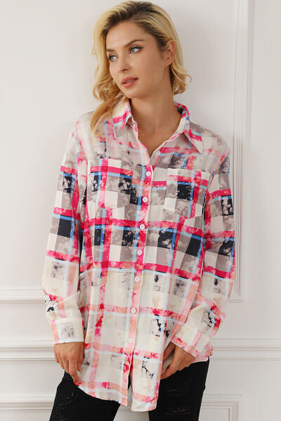 swvws Plaid Button Up Long Sleeve Shirt