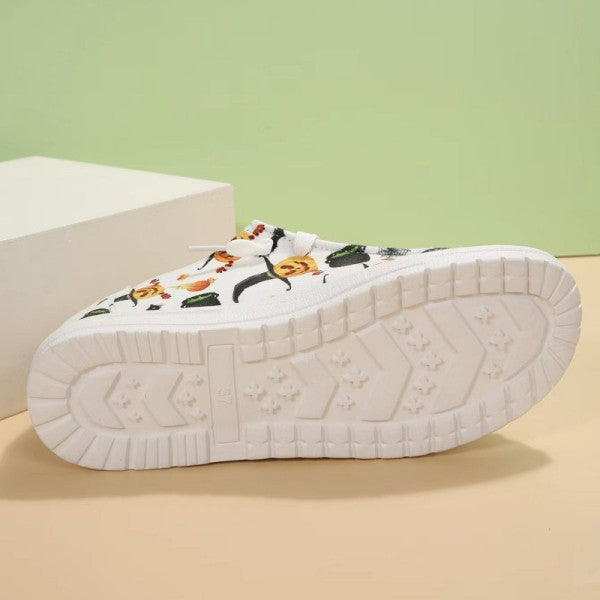 swvws - White Casual Patchwork Printing Round Comfortable Out Door Shoes