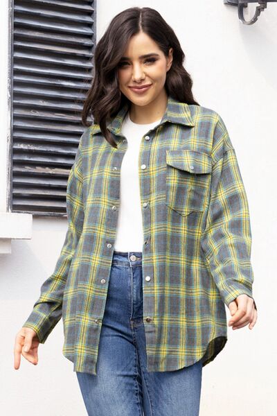 swvws Plaid Button Up Long Sleeve Shirt