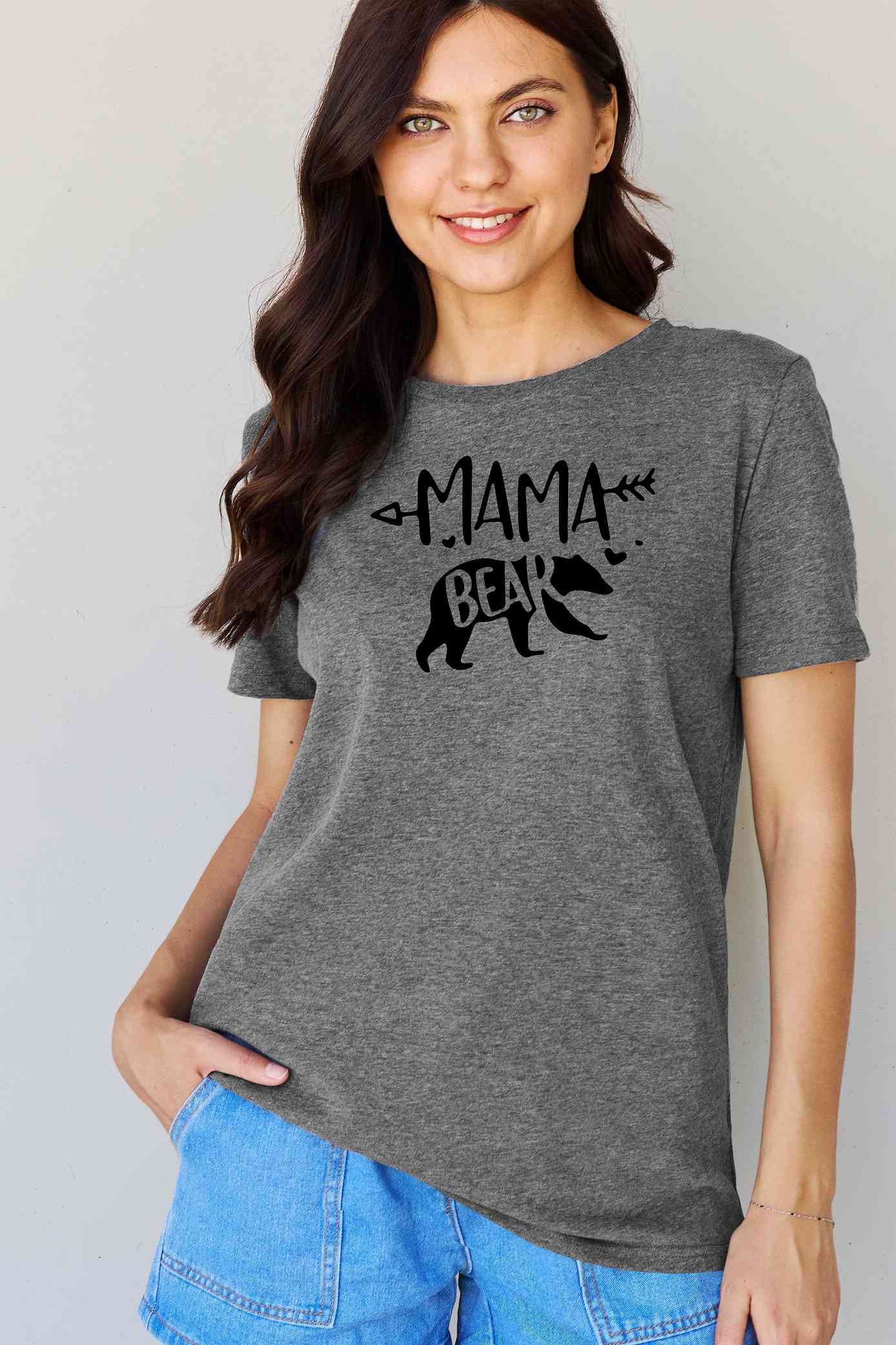 swvws Simply Love Full Size MAMA BEAR Graphic Cotton T-Shirt