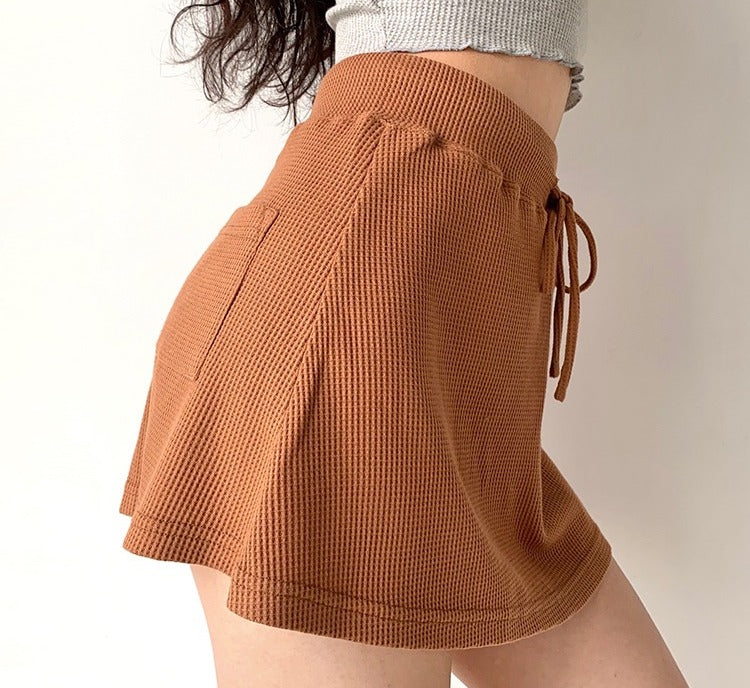 swvws - Waffle Drawstring Skirt