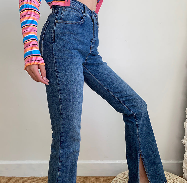 swvws - Killa Split Flare Jeans ~ HANDMADE