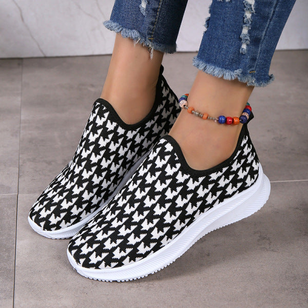 swvws - Red Casual Patchwork Round Comfortable Shoes