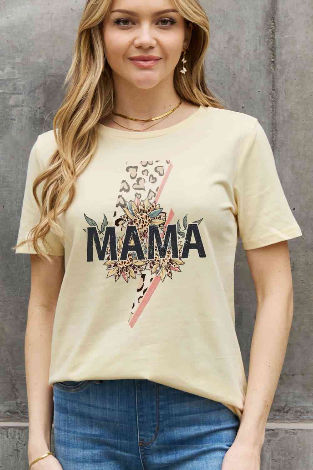 swvws Simply Love Full Size MAMA Graphic Cotton Tee