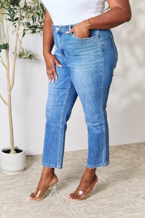 swvws BAYEAS Full Size High Waist Straight Jeans