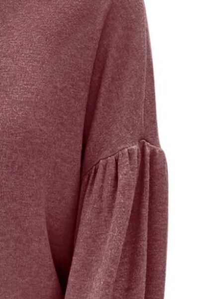 swvws Round Neck Lantern Sleeve T-Shirt