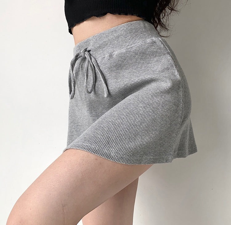 swvws - Waffle Drawstring Skirt