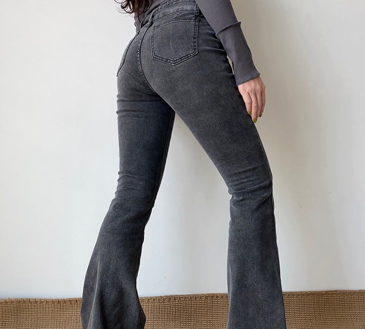 swvws - Hot Girl Denim Flare Jeans