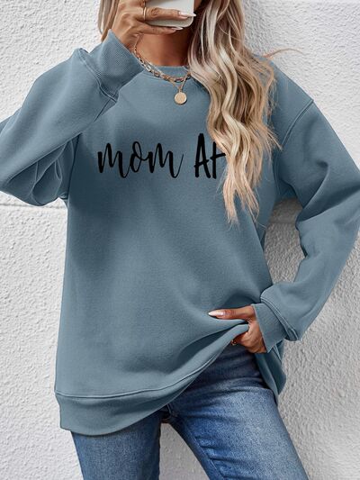 swvws Letter Graphic Dropped Shoulder Sweatshirt