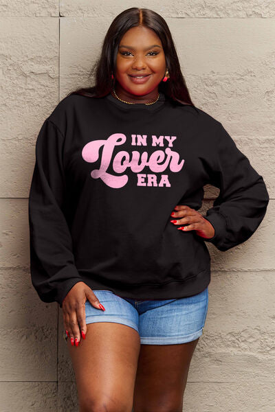 swvws Simply Love Full Size IN MY LOVER ERA Round Neck Sweatshirt