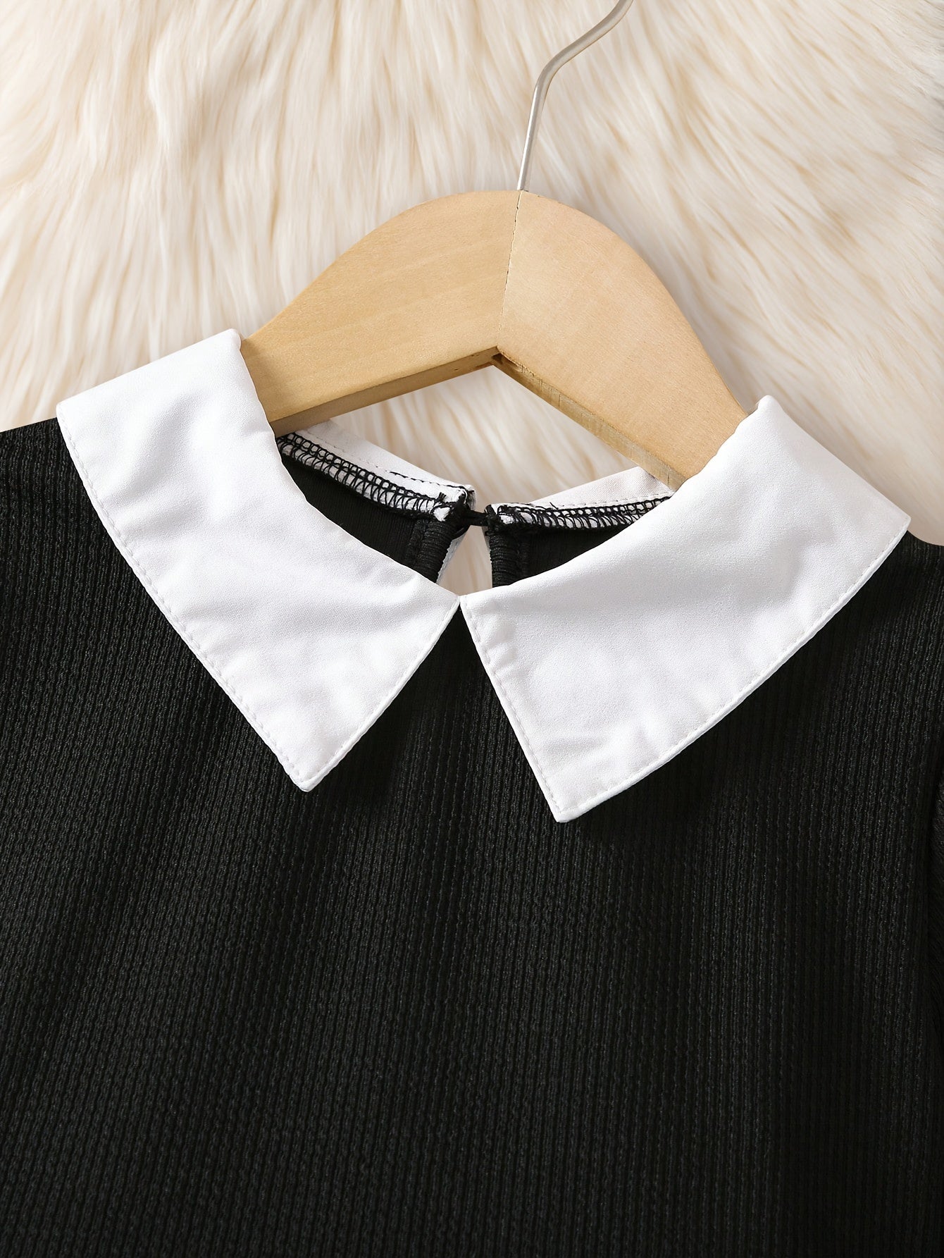 Adorable Toddler Girl's Long Sleeve Splicing Collar Dress - Casual, Preppy Style, Perfect for Spring, Fall, and Christmas Gift Giving - Soft, Comfortable, and Stylish